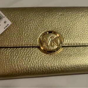 Michael Kors Metallic Gold Clutch